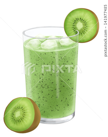 一杯獼猴桃汁配一杯獼猴桃。 141977485