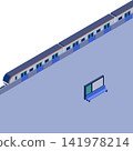 An illustration of a train and station platform with platform screen doors installed and safety measures in place. 141978214
