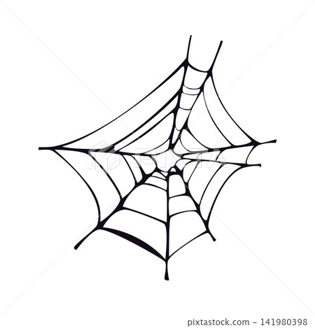 Cartoon Halloween spooky cobweb or spider web thread. Halloween tangled spider web net, autumn party scary spiderweb vector decor element. Horror holiday spooky cobweb thread or decoration Cartoon Halloween spooky cobweb or spider web thread. Halloween tangled spider web net, autumn party scary spiderweb vector decor element. Horror holiday spooky cobweb thread or decoration 141980398