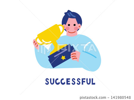 Illustrations for learning English that express positive emotions Illustrations for learning English that express positive emotions 141980548