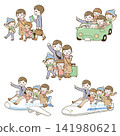 Family Trip Illustration Set - Winter 141980621