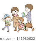 Family going on a trip in winter 141980622