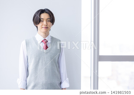 Student - Portrait of a male high school student. Photography assistance provided by: Denpa Gakuen Tokyo Electronics College. Student - Portrait of a male high school student. Photography assistance provided by: Denpa Gakuen Tokyo Electronics College. 141981503