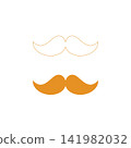 Mustache Vector Icon Set 141982032