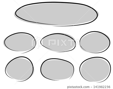 Simple frame material for decorating text - gray circle Simple frame material for decorating text - gray circle 141982236