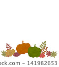 Fallen leaves + pumpkin bottom frame_square 141982653