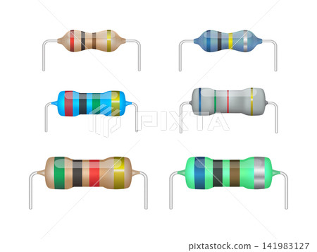 Electrical resistor isolated on a white background. Filled flat sign for mobile concept and web design. Symbol, logo illustration. Vector graphics. Electrical resistor isolated on a white background. Filled flat sign for mobile concept and web design. Symbol, logo illustration. Vector graphics. 141983127