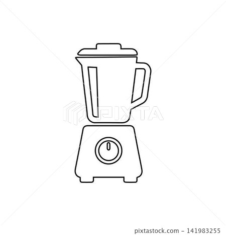electric blender outline isolated on white background electric blender outline isolated on white background 141983255