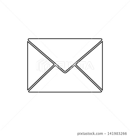 envelope outline closed mail letter isolated on white background envelope outline closed mail letter isolated on white background 141983266