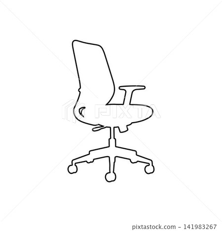 ergonomic desk chair outline office seat with back support ergonomic desk chair outline office seat with back support 141983267