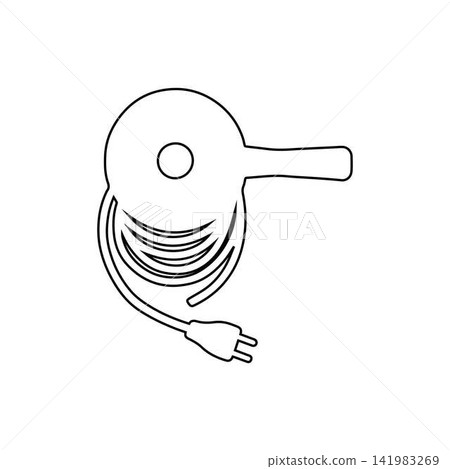 extension cord reel outline icon electrical cable wire storage utility equipment illustration extension cord reel outline icon electrical cable wire storage utility equipment illustration 141983269