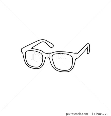 eyeglasses icon outline vision correction eyewear fashion accessory optical glasses isolated illustration 141983270