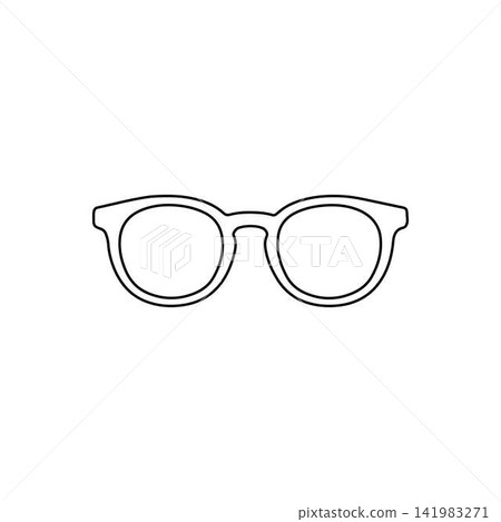 eyeglasses outline icon with round frame and clear lenses eyeglasses outline icon with round frame and clear lenses 141983271