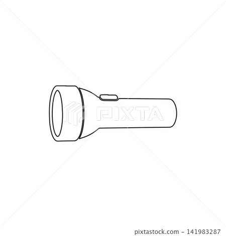 flashlight icon outline portable torch lamp for camping emergency and outdoor use illustration flashlight icon outline portable torch lamp for camping emergency and outdoor use illustration 141983287
