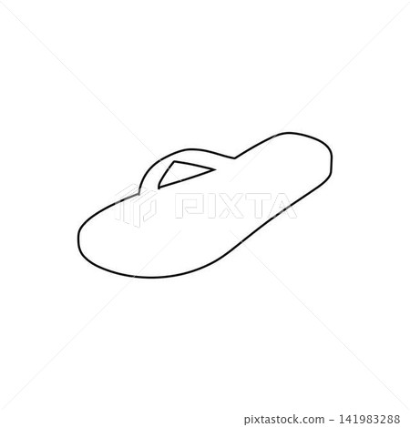 flip flop sandal icon outline casual summer footwear for beach holiday and leisure isolated illustration flip flop sandal icon outline casual summer footwear for beach holiday and leisure isolated illustration 141983288