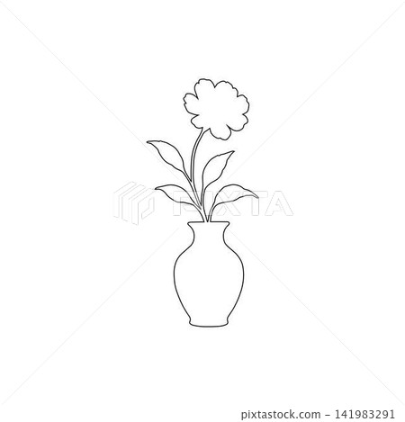 flower vase icon outline simple decorative container with floral arrangement for home decor interior and gift isolated illustration flower vase icon outline simple decorative container with floral arrangement for home decor interior and gift isolated illustration 141983291