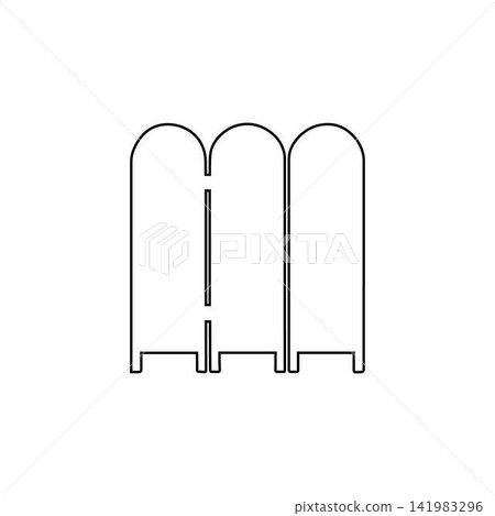 folding room divider screen outline icon interior decor furniture privacy partition illustration folding room divider screen outline icon interior decor furniture privacy partition illustration 141983296
