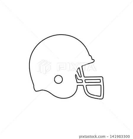 football helmet outline icon for sports protection and game concepts football helmet outline icon for sports protection and game concepts 141983300