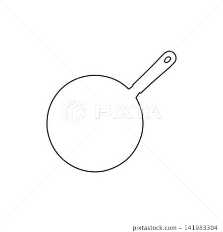 frying pan outline round skillet icon for kitchen and cooking themes frying pan outline round skillet icon for kitchen and cooking themes 141983304