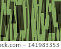 Military background. Abstract olive green and black geometric camouflage pattern with jagged shapes. 141983353