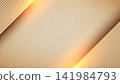 Golden beige abstract background with sleek diagonal slatted corner panels and soft glowing light, elegant minimalist luxury backdrop for modern presentation and banner design 141984793