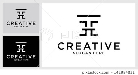 TH or HT Initial letter logo design vector template TH or HT Initial letter logo design vector template 141984831