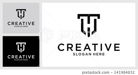 TH or HT Initial letter logo design vector template TH or HT Initial letter logo design vector template 141984832