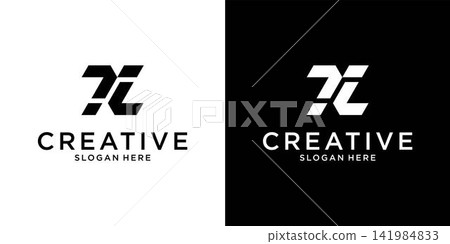TL or LT initial letter logo design vector. TL or LT initial letter logo design vector. 141984833
