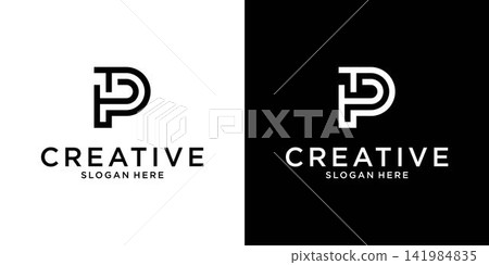 TP or PT initial letter logo design vector TP or PT initial letter logo design vector 141984835