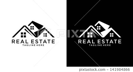 Roof and home logo vector design concept. Real estate logo Roof and home logo vector design concept. Real estate logo 141984866