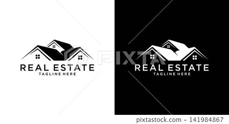 Roof and home logo vector design concept. Real estate logo Roof and home logo vector design concept. Real estate logo 141984867