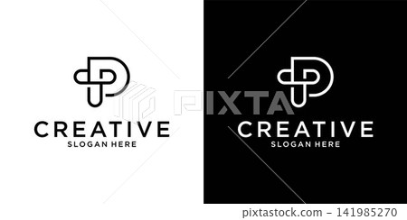 TP or PT initial letter logo design vector TP or PT initial letter logo design vector 141985270