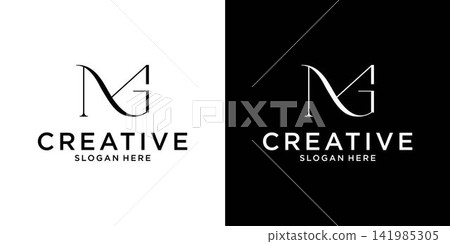 MG or GM initial letter logo design vector MG or GM initial letter logo design vector 141985305