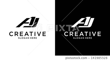 AJ or JA initial letter logo design vector template AJ or JA initial letter logo design vector template 141985328