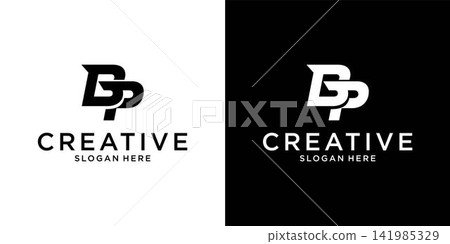 PB or BP initial letter logo design vector 141985329