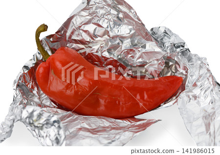 Roasted Red Pepper Wrapped in Foil Roasted Red Pepper Wrapped in Foil 141986015