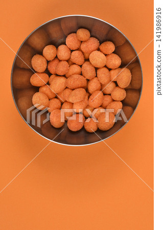 Savory Peanuts on Orange Savory Peanuts on Orange 141986916