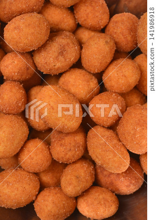 Savory Coated Peanut Close-up Savory Coated Peanut Close-up 141986918