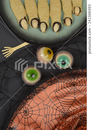 Halloween Cookies and Gelatin Eyes 141986993