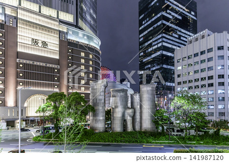 Osaka night view, Umeda, Umeda Air Intake Tower, Osaka City, Osaka Prefecture Osaka night view, Umeda, Umeda Air Intake Tower, Osaka City, Osaka Prefecture 141987120