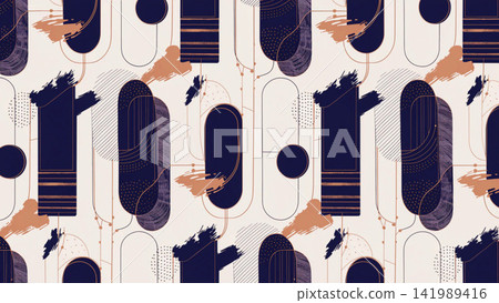 Seamless Geometric Abstract Pattern vector background Seamless Geometric Abstract Pattern vector background 141989416