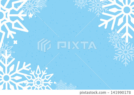 winter frame made of snowflakes. Falling snowflakes. Christmas background. Vector illustration winter frame made of snowflakes. Falling snowflakes. Christmas background. Vector illustration 141990178