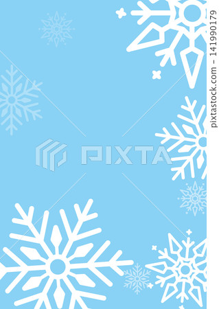 falling snow flakes wallpaper. Snowfall sky blue background. winter background, copy space. Vector illustration falling snow flakes wallpaper. Snowfall sky blue background. winter background, copy space. Vector illustration 141990179