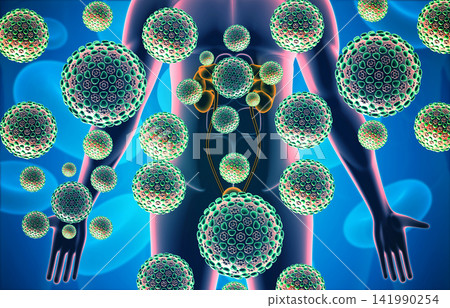 Human body with virus Human body with virus 141990254