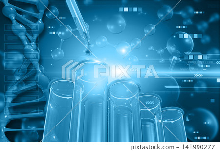 Test tubes on scientific background Test tubes on scientific background 141990277