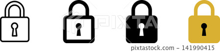 Security, lock, key, padlock icon Security, lock, key, padlock icon 141990415