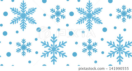 falling blue snowflakes seamless pattern. background vector falling blue snowflakes seamless pattern. background vector 141990555