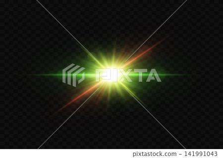 Illuminating starburst creating light effect with rays and glow 141991043