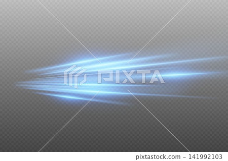 Blue light trails creating a dynamic speed effect on a transparent background Blue light trails creating a dynamic speed effect on a transparent background 141992103
