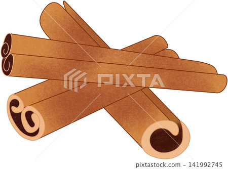 illustration of brown cinnamon illustration of brown cinnamon 141992745